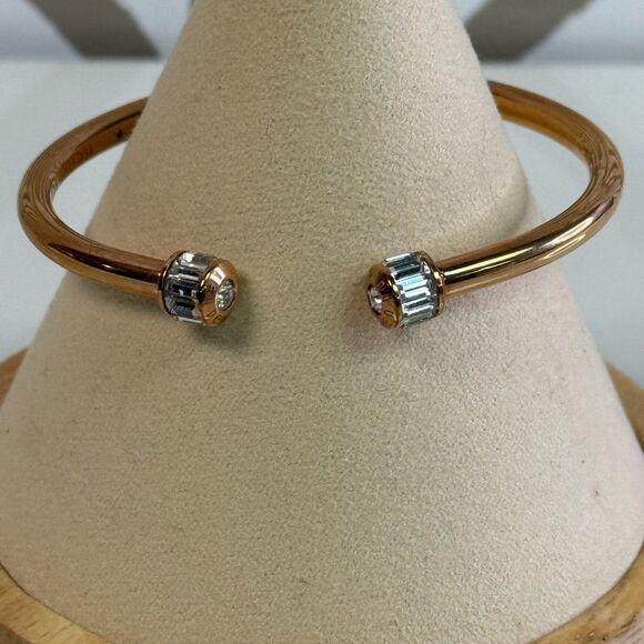 Henri Bendel Deco Petit Hinged Cuff Bracelet Rose Gold - Picture 1 of 4